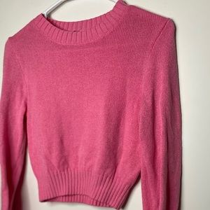 Women’s Cropped Pink Sweater